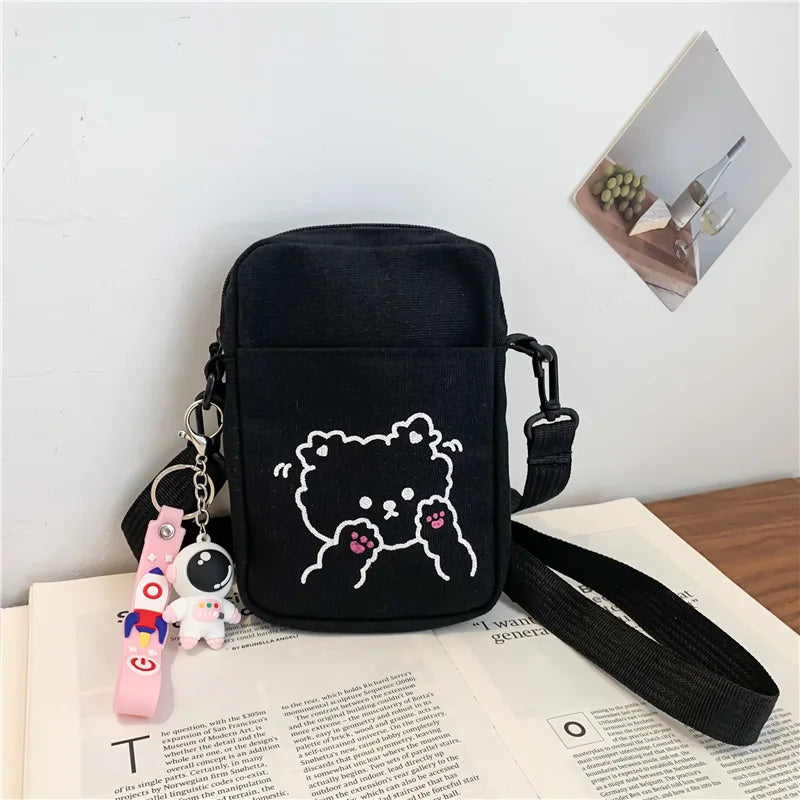 Small Canvas Women Bag Crossbody Small Bags for Women Cloth Cell Phone Shoulder Bags for Women Ladies Purse Phone Bag Handbags