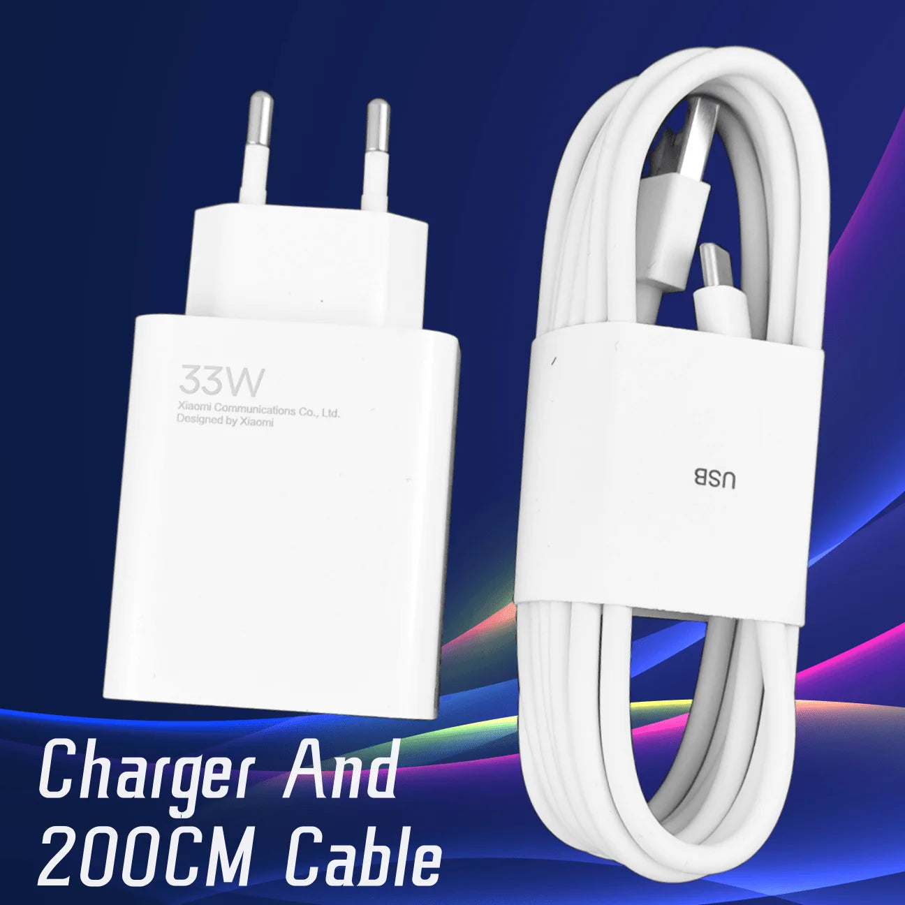 XiaoMi Poco X3 33W Fast Charger Original EU Wall Charging Adapter For Mi 11 Lite 10 9 RedMi Note 9 Pro 10 11 A3 Usb C 6A Cable