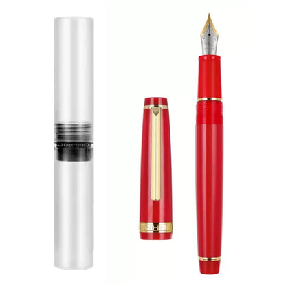 Jinhao 82 Klip emas baru Pen Fountain Pen Akrilik F 0.5mm nibs pejabat sekolah Bekalan perniagaan menulis dakwat pen biru kuning merah jambu merah 