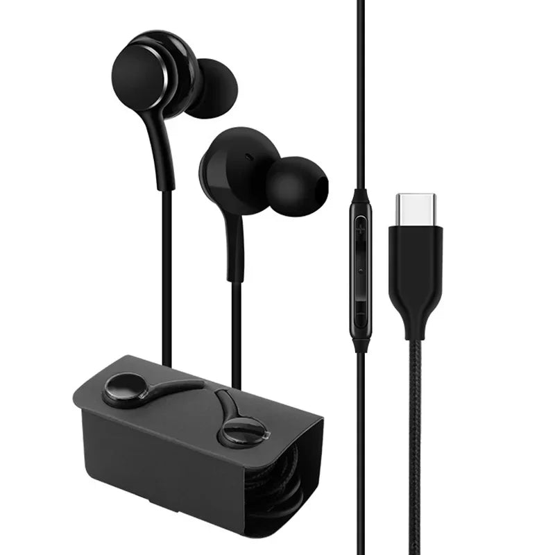 High-Quality Type C Wired Headphones In Ear Earphones For Samsung For Galaxy S20 AKG-Subwoofer NOTE10 Earphones