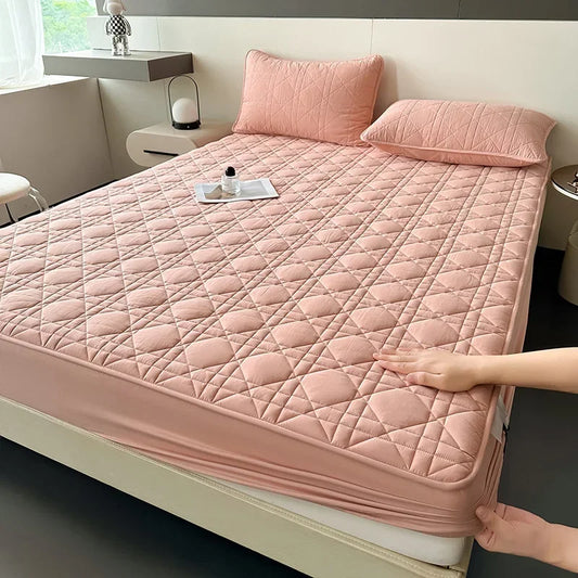 100% cotton Double bed sheets Elastic fitted sheet quilted Bed cover Adjustable fitted sheets bedsheets Bed sheet Mattress cover