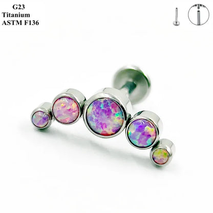 G23 Titanium Telinga Stud Zirkon Opal Tindik Barang Kemas Dalam 25 Warna Pilihan Wanita Bar Parti Fesyen Telinga Rawan Stud 