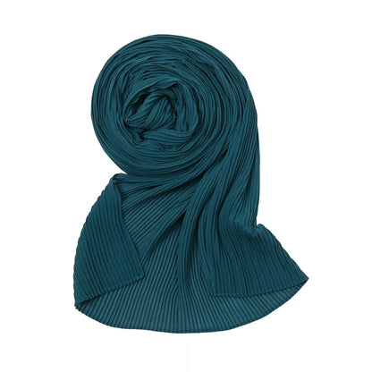 Big Size Pleated Chiffon Hijab Scarf for Muslim Women Turban Pashmina Shawls and Scarves Women Bandana Headband Hijabs Headscarf