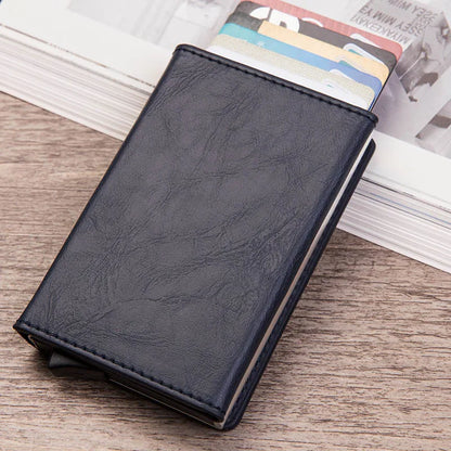 Magnet Rfid Blocking Card Holder Wallets Men Thin Slim Cartera Leather Coin Purse Small Male Black Walet Mini Wallets for Men