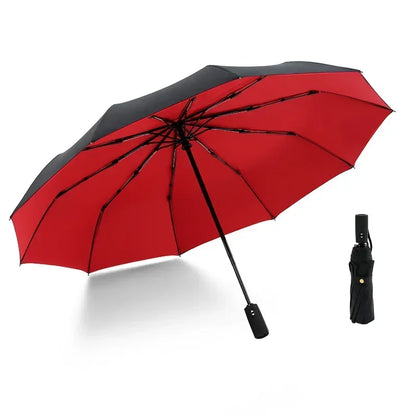 Windproof Double Layer Resistant Umbrella Fully Automatic Rain Men Women 10K Strong Luxury Business Male Large Umbrellas Parasol