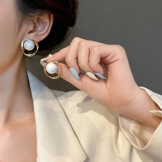 2022 Baru Klasik Elegan Anting-Anting Menjuntai Mutiara Tiruan untuk Wanita Kristal Panjang Rumbai Indah Drop Anting-Anting Perhiasan Perkahwinan 