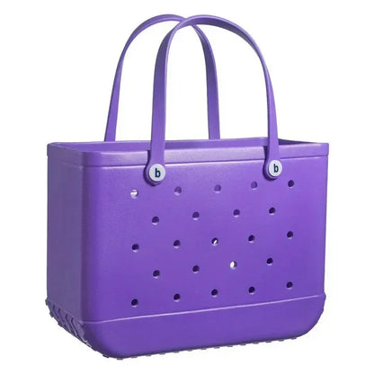 Beg Pantai Bogg Sederhana EVA Getah Kalis Air Beg Tangan Bahu Kolam Berkelah Wanita Membeli-belah Bakul Penyimpanan Tote Jelly Sac Beg Bogg 
