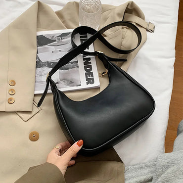 HOCODO Fashion Shoulder Bags For Women 2022 Casual Crossbody Bags For Women Pu Leather Solid Color Simple Handbags Women'S Bag