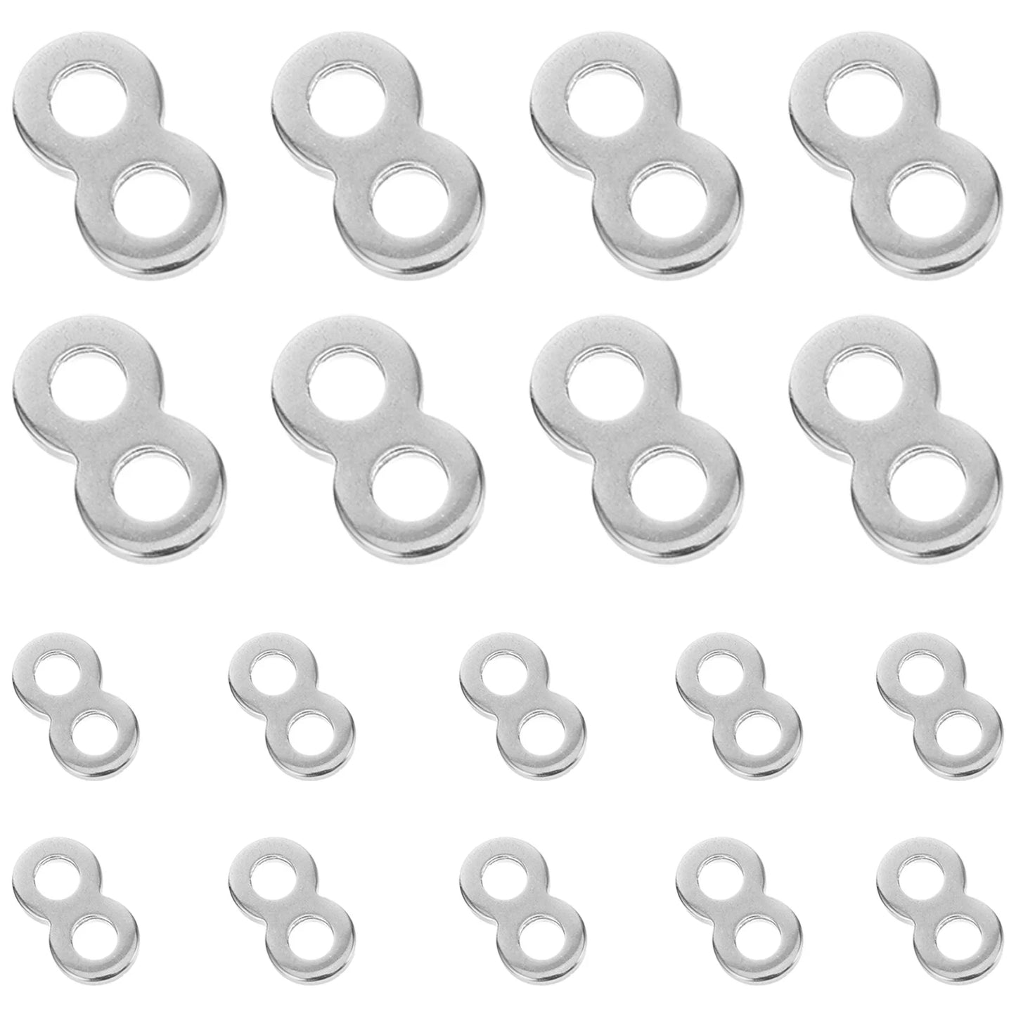 20 Pcs Figure Eight Stainless Steel 8 Buckle Connector Fasteners Table Chair Repair Connector durable Cabinet Furniture Hardware