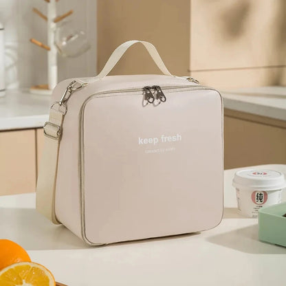 Beg Bento satu bahu Beg Kotak Makan Tengahari Pelajar Beg Makan Tengahari Mudah Alih Pekerja Pejabat Membawa Beg Makan Tengahari Beg Penebat Terma
