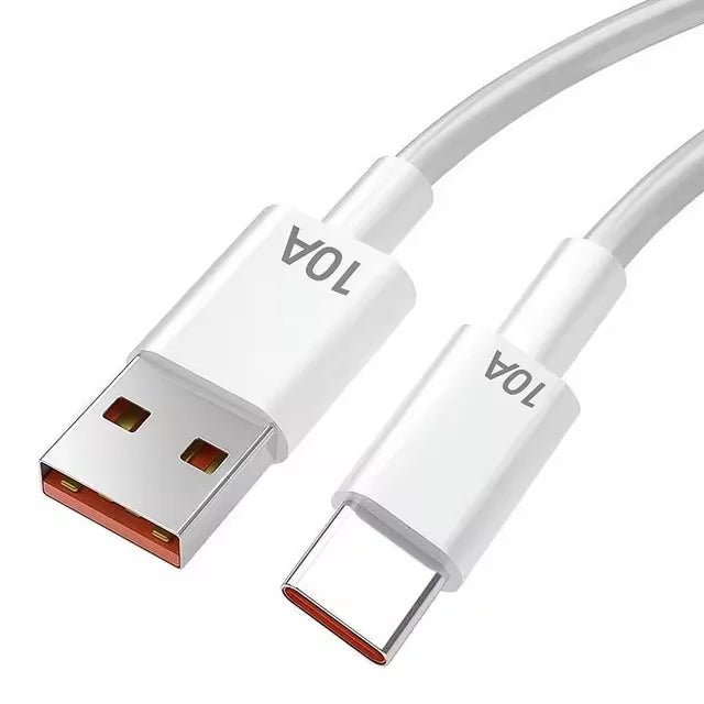 120W 10A USB Type C Super Fast Charging Cable For Huawei P40 P30 Honor Data Cord For Xiaomi Redmi 13 OnePlus POCO