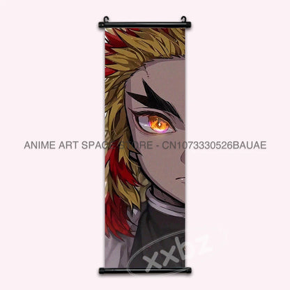 Demon Slayer Hanging Painting Wall Artwork Canvas Scrolls Picture Kawaii Anime Poster Kochou Shinobu Home Decor Children's Room