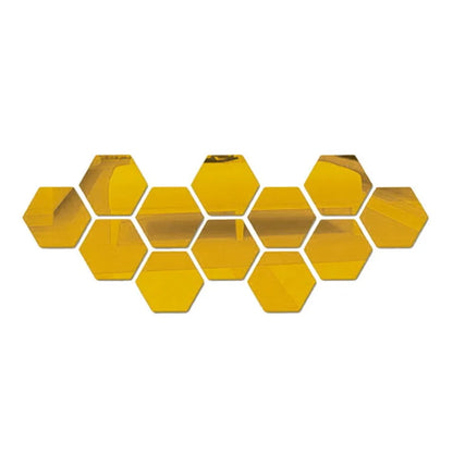 6/12Pcs Hexagon Acrylic Mirror Wall Stickers Home Decor DIY Removable Mirror Sticker Living-Room Decal Art Ornaments For Home