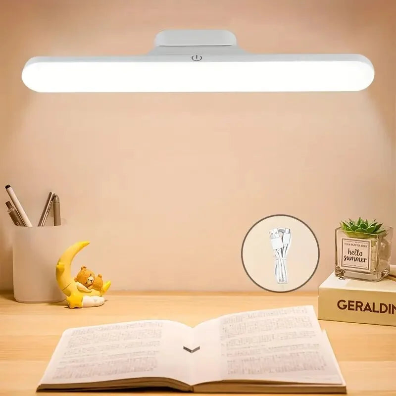 1pc 11.81inch 3 color LED Reading Light Makeup Mirror Front Light Cabinet Light USB Rechargeable Stickable Night Light Desk Lamp