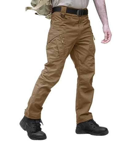 TACVASEN Zipper Pockets Pants Safari Clothing Men‘s Outdoor Cargo Pants Hiking Combat Trousers Ripstops Work Pants Field Male