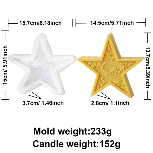 Eid Mandala Crescent Moon Lilin Acuan Bintang Resin Acuan Islamisme Lampu Tanglung Acuan Konkrit Gipsum untuk Eid Mubarak Hiasan Ramadan