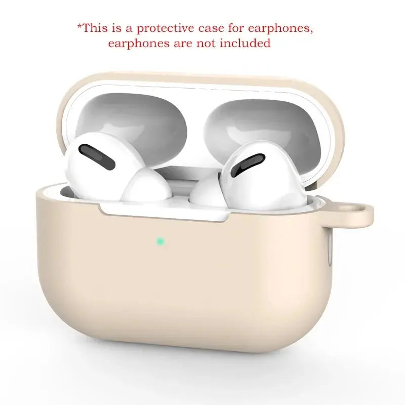 Untuk AirPods Pro Sarung Perlindungan Silikon Warna Pepejal Baru Apple Bluetooth Alat dengar Sarung Pelindung Lembut 