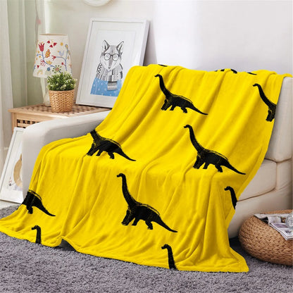 KACISSTY Cartoon Dinosaur Baby Blanket Soft Flannel Throw Blanket for Chair Travel Camping Kids Adults Bed Couch Cover 5 Size