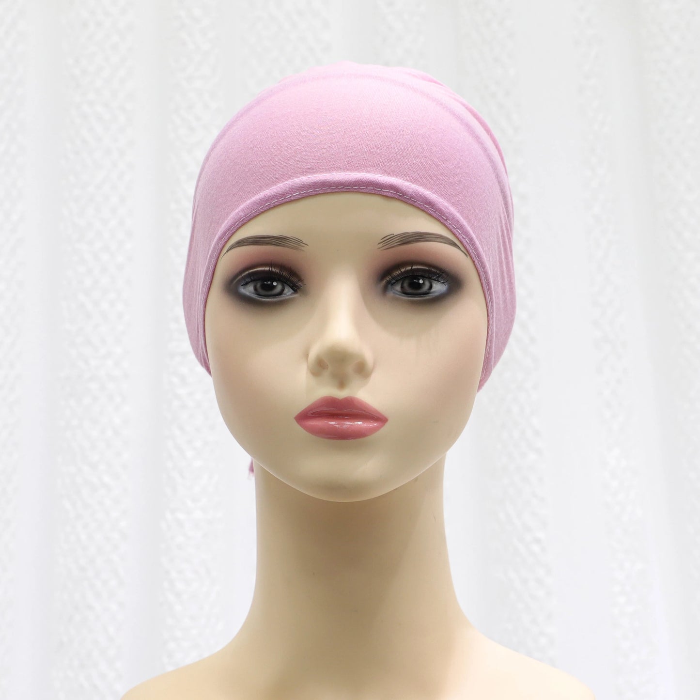 2024 summer new solid color Middle Eastern Malay headscarf solid color Muslim strap bottoming hat headscarf