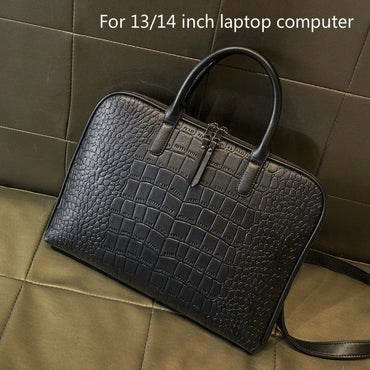 2024 Business Women's Briefcase Leather Handbag Women Totes 15.6 14 Inch Laptop Bag Shoulder Office Bags For Female Briefcases