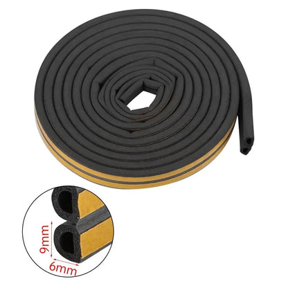 10M/20M Door Window Weather Strip DIEP Self Adhesive Sealing Strip Rubber Seal Foam Tape Dustproof Soundproof Insulation Strip