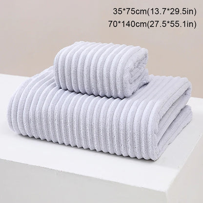 3Piece Bath Towels Set wrap edge thickened coral velvet candy bar bath towel Face Towels Set adult home pool beach seaside