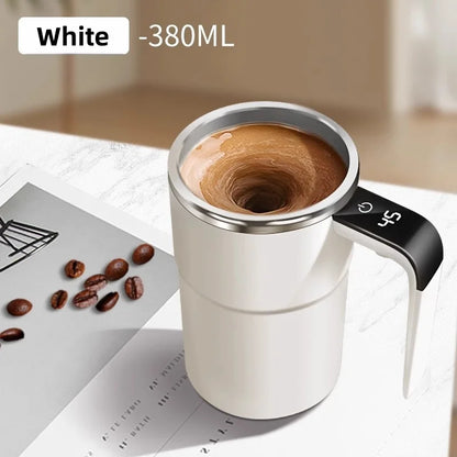 New USB Rechargeable Automatic Magnetic Cup Electric Coffee Self Mixing Mug IP67 Waterproof Food Safe 380ML Coffee Mug For Tea