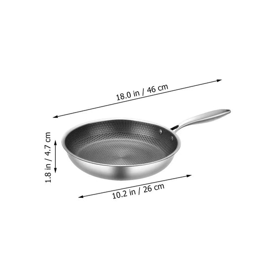 Stainless Steel Frying Pans Kitchen Skillet Frying Pans Non-Sticky Cooking Pan Honeycomb Frying Pans Kitchen Accessories