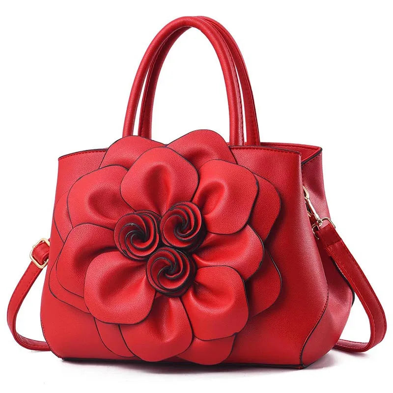 New Fashion Big Rose Flower Women's Bag Handbag Shoulder Bag Purse Ladies Female Crossbody Bag Luxury Bag Large Capacity 2#