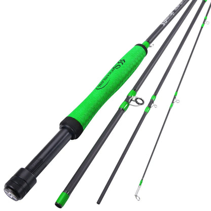 Sougayilang 2.7M UltraLight Fly Fishing Rod 9ft for 5/6wt 4 Sections Freshwater Fly Fishing Rods for Trout Salmon Fishing Tackle