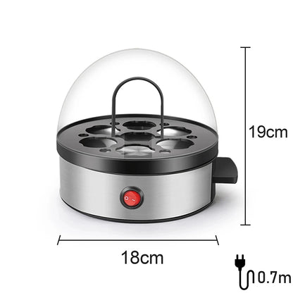 350W Electric Egg Boiler 7 Eggs Steamer Multifunctional Cooker with Auto Shut Off for Omelet Soft Medium and Hard Boiled Eggs