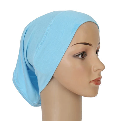 Ramadan Hijab Undercap Head Cover Instant Cotton Bonnet Hijabs for Women Muslim Turbans Inner Cap Turbante Muslim Women Hijab