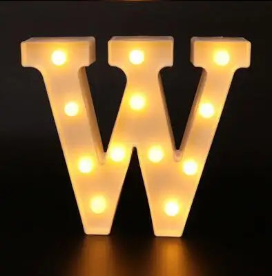 Decorative Name Letters Alphabet Letter LED Lights Luminous Number Lamp Night Light Wedding Birthday Christmas Party Decor Home