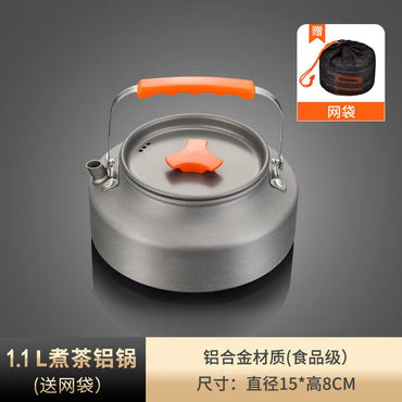 Outdoor cookware set, portable camping cookware set, three piece kettle set, camping specific pot, card stove set