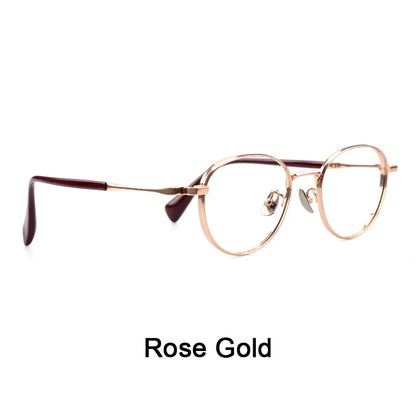 2024 New Ultra-Light Pure Titanium Frames Men Wide Rimmed Eyeglasses Frames Women Oval Glasses Small Face Spectacles