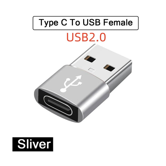 2PCS USB 3.0 To Type C OTG Charger Adapter Penyambung Jenis-C to USB Male To Type-c Adapter Converter untuk PC MacBook Car USB ipad 