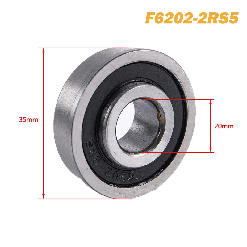 Bearing F6202 F6202RS F6202-16-2RS 13x35x11MM Flange ABEC-1 Miniature Deep Groove Garden Trolley Ball Sealed Wheelbarrow Bearing