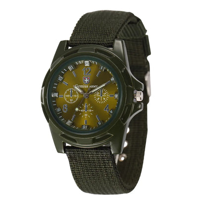 Men Army Nylon Band High Quality Quartz Movement Men Sports Watch Casual Wristwatches Outdoors Men Aviator Watches Men's Watch