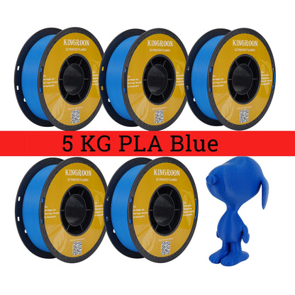 KINGROON 5KG PLA TPU PETG Filamen Warna campuran 1.75mm Plastik Pencetak 3D Tanpa Gelembung Gelembung Bahan Cetakan 3D Borong 