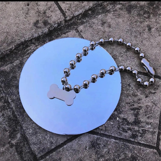 Kalung Loket Logam Tulang Harajuku untuk Wanita Gadis Punk Hadiah Lucu Keren Comel Kalung Choker Pesta Pernyataan Trendi 