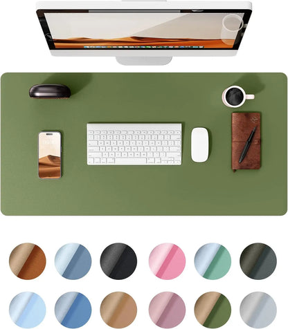 Leather Desk Pad Protector, Office Desk Mat, Large Mouse Pad, Non-Slip PU Leather Desk Blotter, Laptop Desk Pad  Waterproof