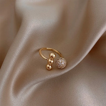 Cincin Pembukaan Berongga Tidak Teratur Untuk Wanita Keluli Tahan Karat Warna Emas Cincin Geometrik Fesyen Hadiah Barang Kemas Krismas Parti Simple 