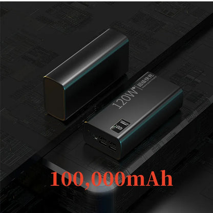 100000mAH 120W Power Bank Super Fast Charging Battery High Capacity Digital Display Power Bank For Iphone 15 14 Samsung Xiaomi