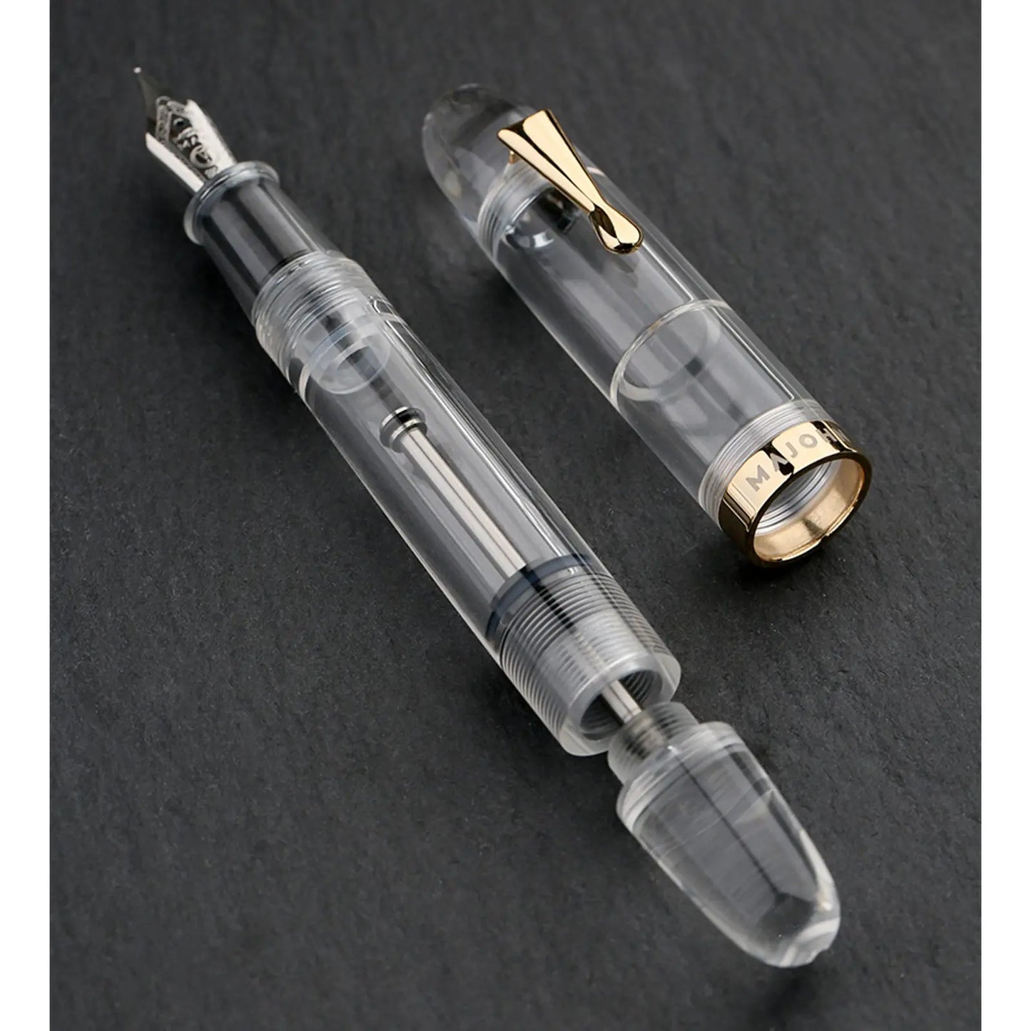 New Majohn C4 Fountain Pen Eyedropper Big Size EF F M Nib Transparent Acrylic Business School supplies Writing Ink Pens gift pen