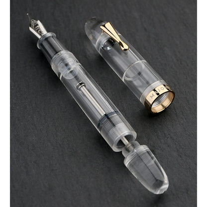 New Majohn C4 Fountain Pen Eyedropper Big Size EF F M Nib Transparent Acrylic Business School supplies Writing Ink Pens gift pen