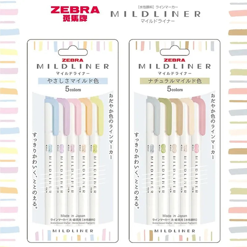 5/10pcs Zebra Highlighter Pen Markers Double Ended Twin Tip Highlighter Set For School Office Drawing Writing Japanese Stationer