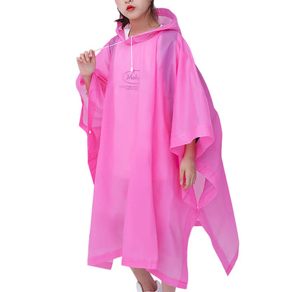 Outdoor Rainwear Reusable Rain Ponchos with Drawstring Hood Rain Gear Thicken EVA for Boys Girls for 6-12 Years Old Children