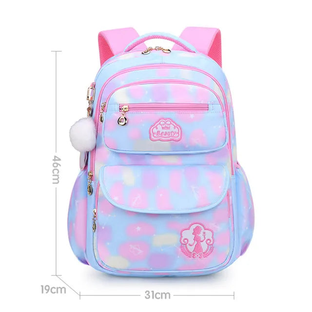 Beg sekolah kanak-kanak perempuan beg sekolah beg belakang merah jambu untuk kanak-kanak kanak-kanak remaja beg sekolah rendah Kawaii comel kalis air kit kelas kecil 