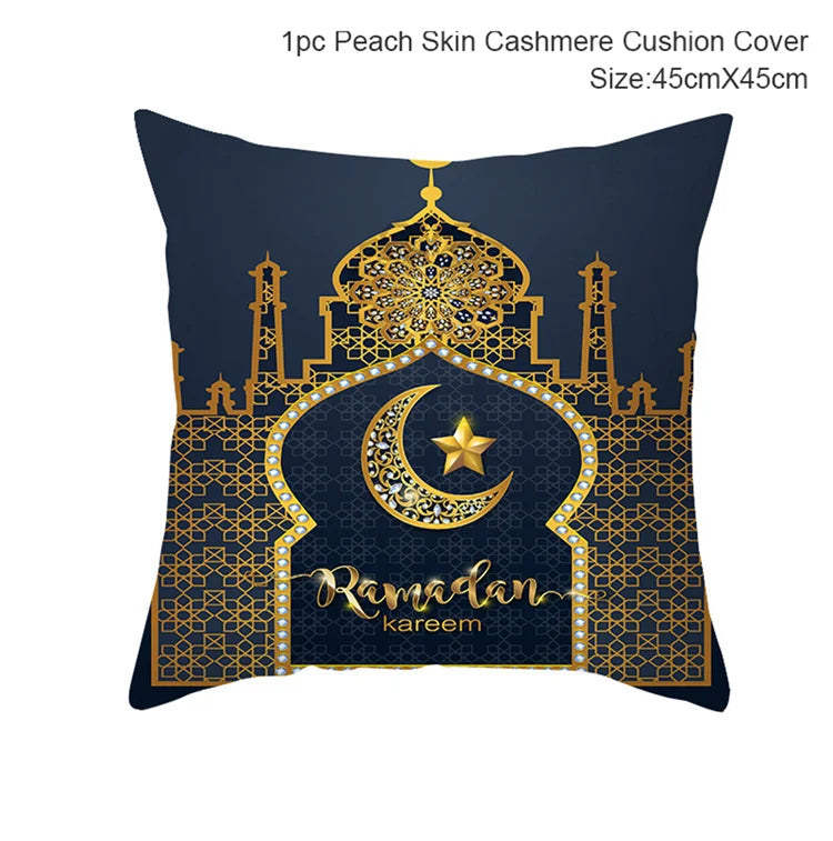 Sarung Kusyen Eid Mubarak Ramadan MUBARAK Sarung Bantal Eid Mubarak Hiasan Pesta Muslim Islam Hadiah Islamik Eid Al Adha 