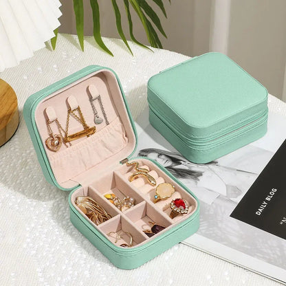 Jewelry Organizer Display Travel Jewelry Case Boxes Portable Jewelry Box Leather Storage Joyeros Organizador De Joyas